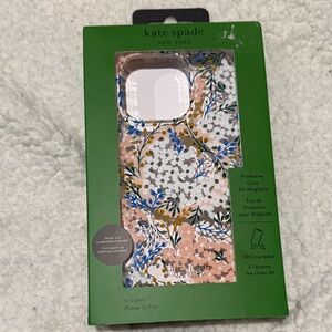 Kate Spade iPhone 15 Pro Case - Blue and Pink Floral